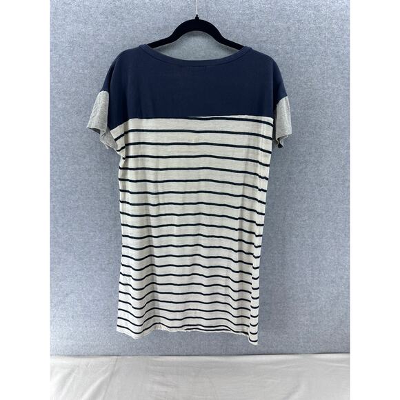 BDG Woman's sz M Striped Navy and White Boatneck T Shirt Tunic Urban Outfitters - Picture 4 of 6